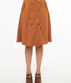 Unique Vintage Midi|Skirts>Amber Belted Midi Skirt