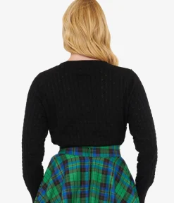 Unique Vintage Sweaters & Cardigans|Disney Bounding>Banned 1950s Black Katie Cardigan