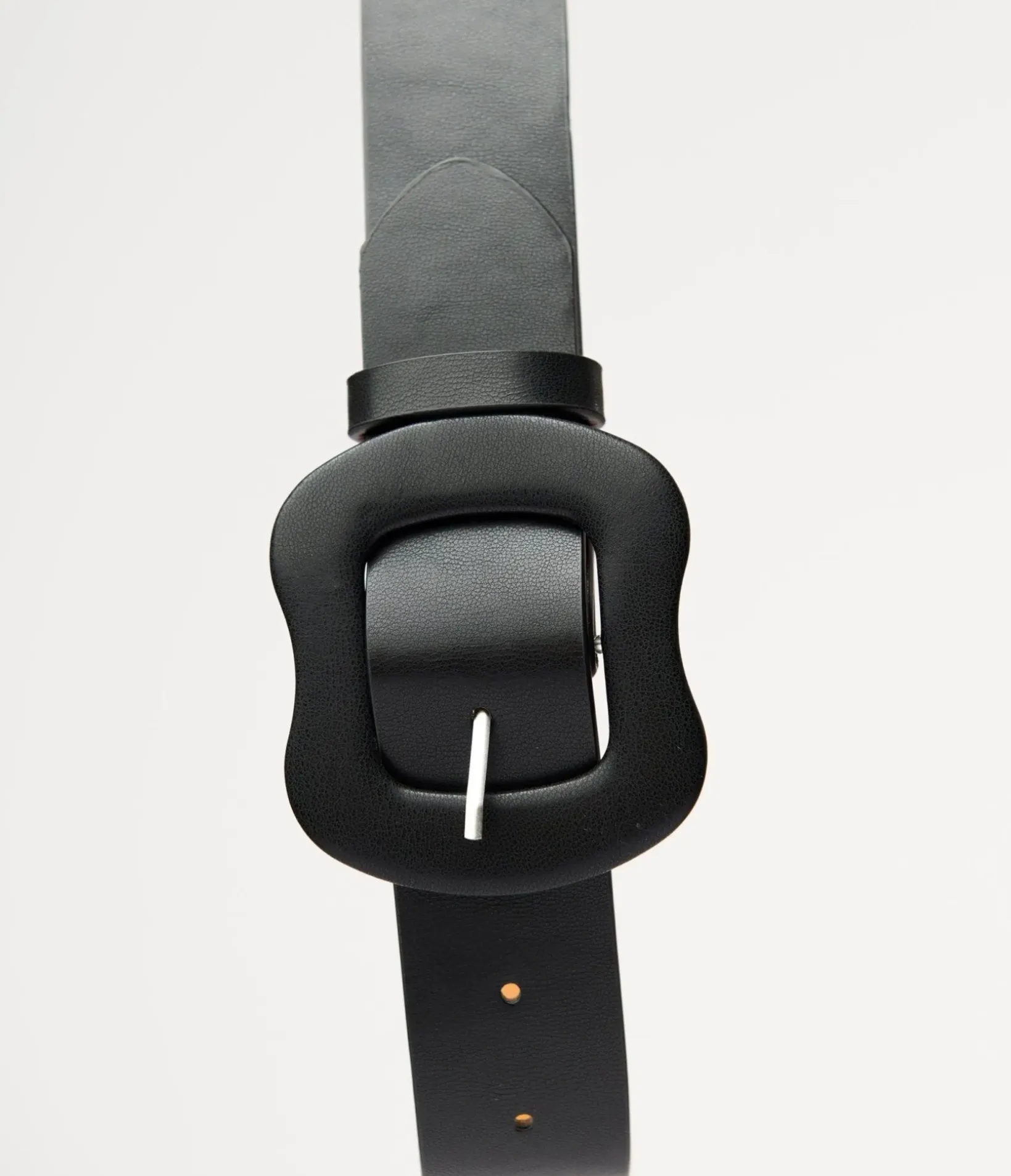 Unique Vintage Belts>Banned 1950s Black Leatherette Rosalie Belt