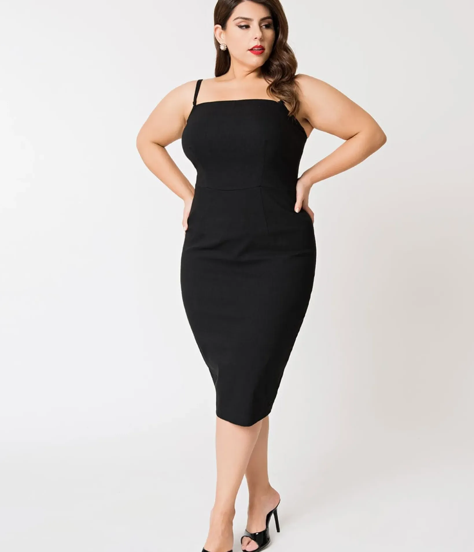 Unique Vintage Pencil|Everyday Dresses>Barbie™ x Black Magic Sheath Dress & Cape Set