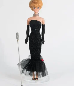 Unique Vintage Pencil|Everyday Dresses>Barbie™ x Black Solo In The Spotlight Strapless Wiggle Dress