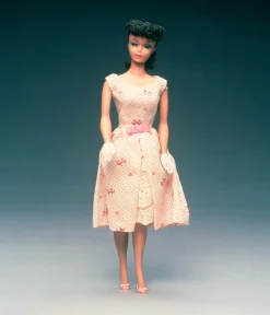 Unique Vintage Swing|Swing>Barbie x Plus Size 1960s Pink Rosebud Garden Party Swing Dress