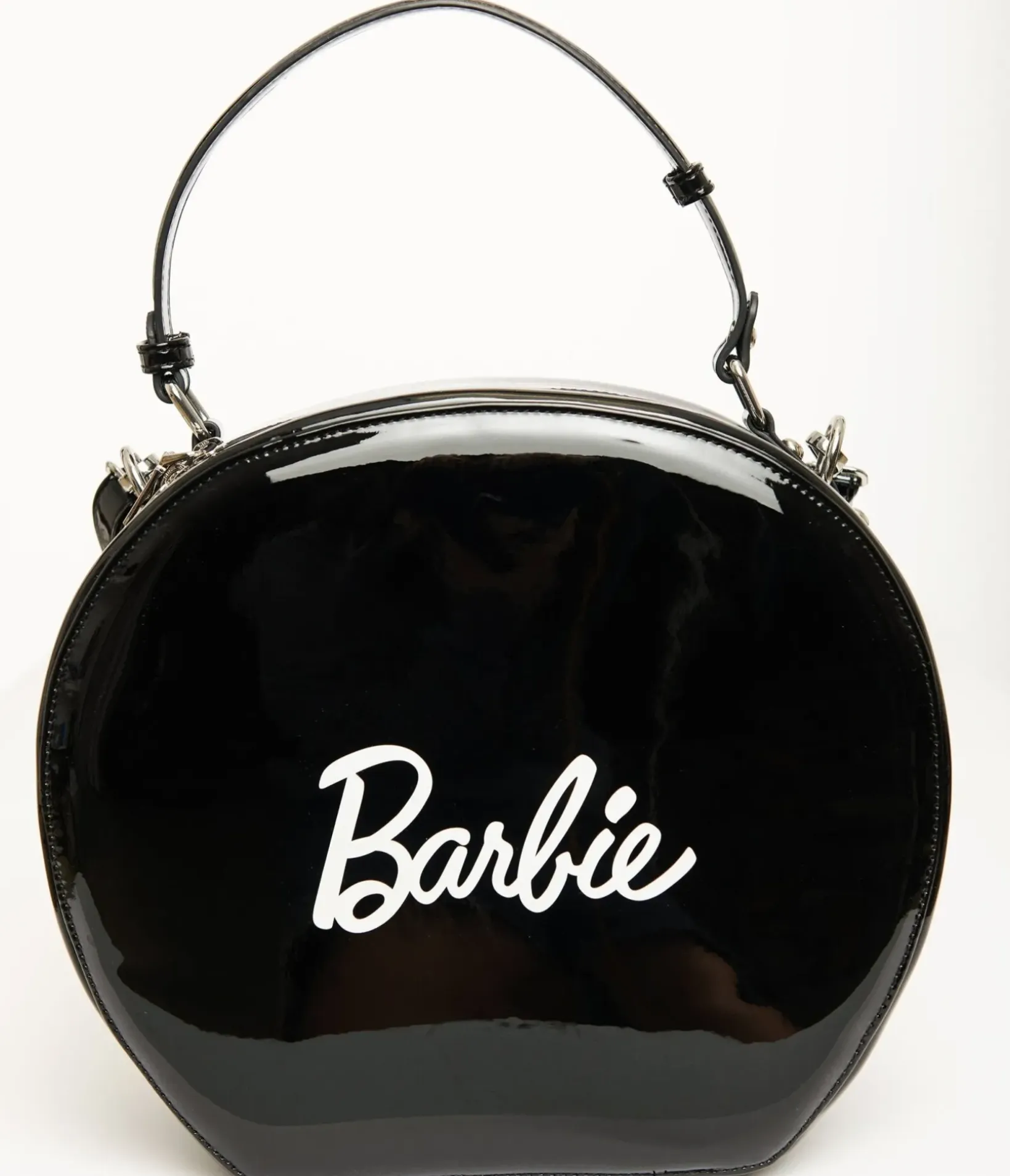 Unique Vintage All Things Black|Novelty Bags>Barbie x 1960s Black Leatherette Circle Bag