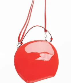Unique Vintage All Things Red|Novelty Bags>Barbie x 1950s Red Leatherette Commuter Set Circle Bag