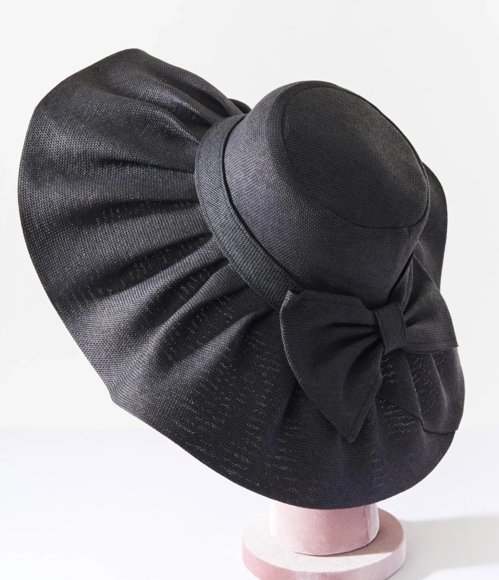 Unique Vintage Sun Hats>Black Bow Sun Hat