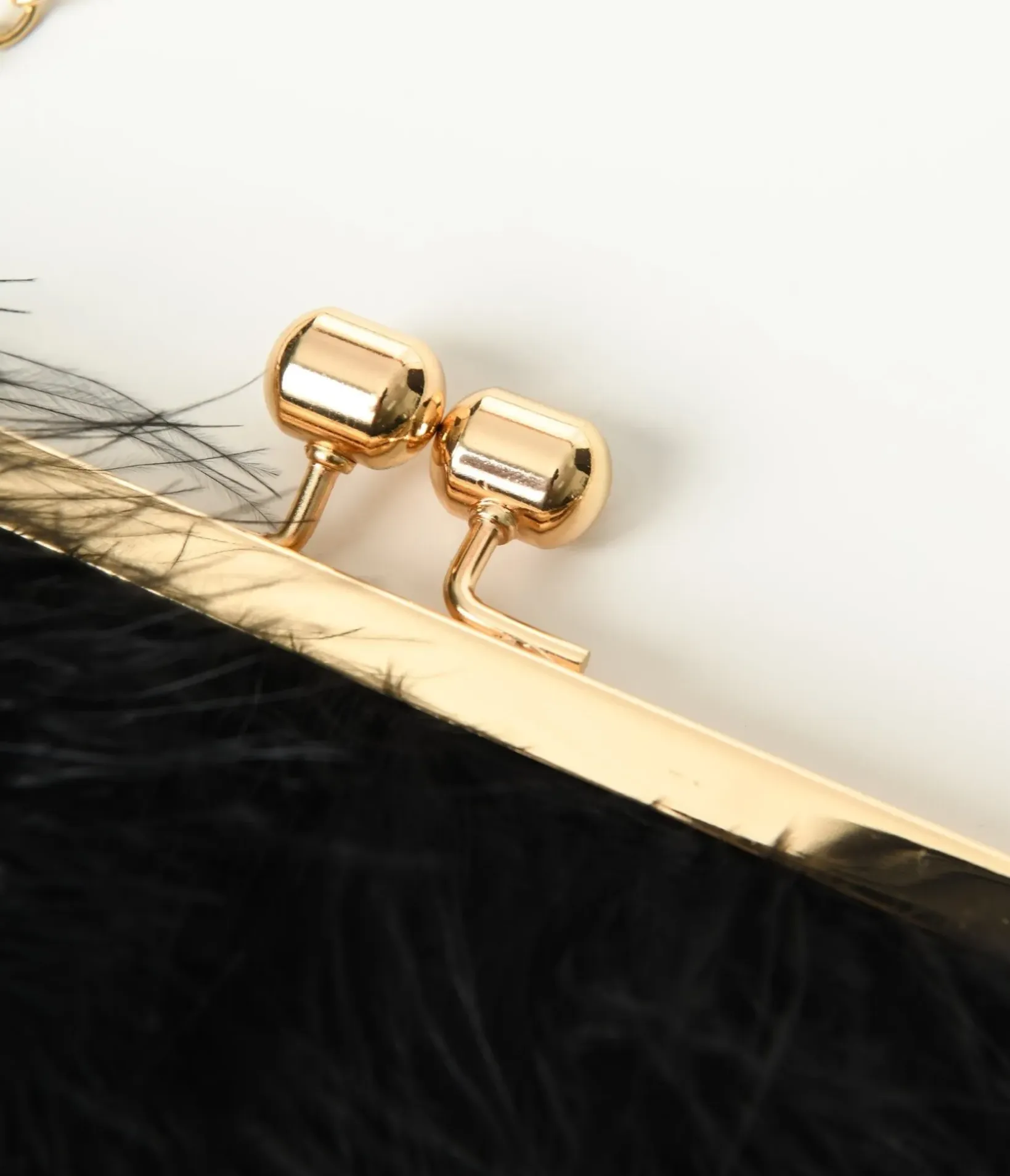 Unique Vintage Special Occasion|Prom Accessories>Black Fur Clutch Bag