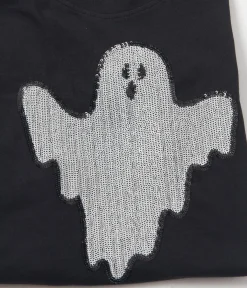 Unique Vintage Graphic Tees|Graphic Tees>Black Ghost Sequin Unisex Tee