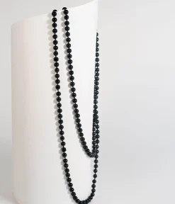 Unique Vintage Special Occasion|Work Wear>Black 60" Long Pearl Necklace