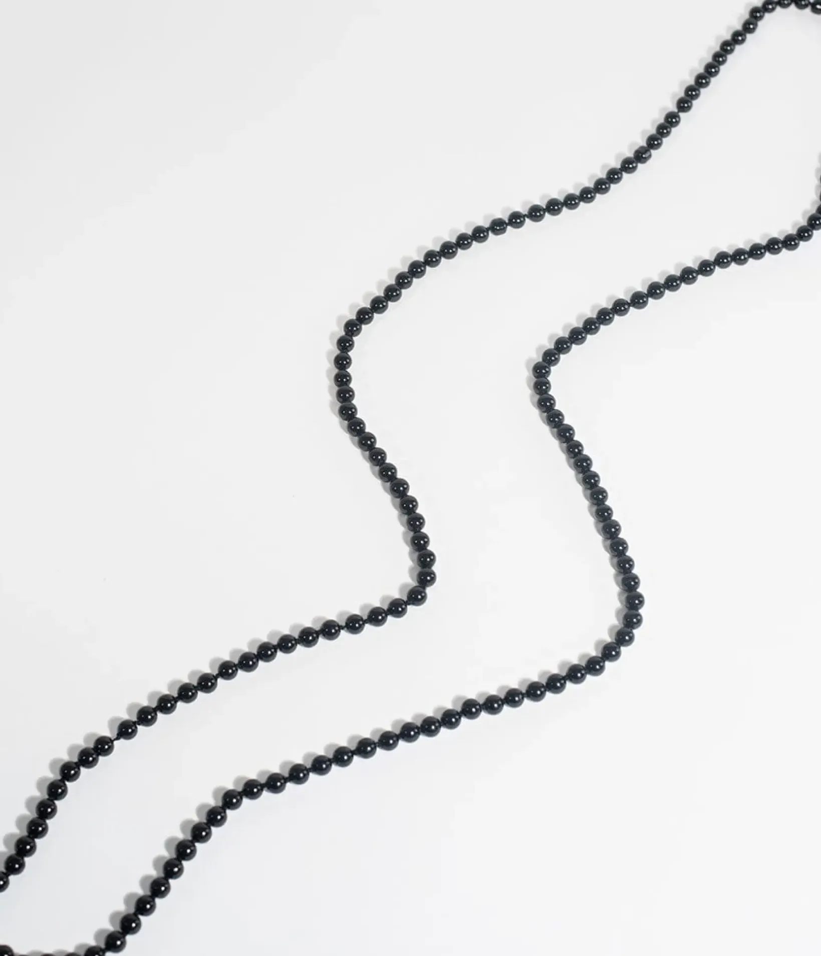Unique Vintage Special Occasion|Work Wear>Black 60" Long Pearl Necklace