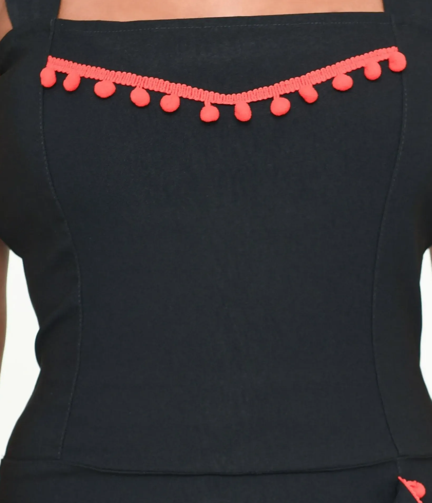Unique Vintage Pencil|Everyday Dresses>Black & Red Cayenne Wiggle Dress