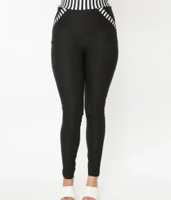Unique Vintage Pants|Pants>Black & Striped Contrast Showtime Pants