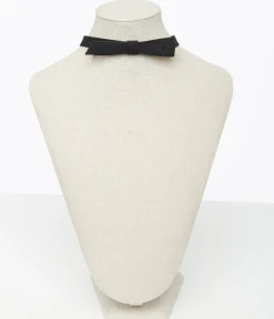 Unique Vintage All Things Black|Necklaces>Black Suede Ribbon Choker