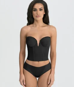 Unique Vintage Special Occasion|Prom Accessories>Black V-Wire Backless Strapless Valerie Bridal Bra