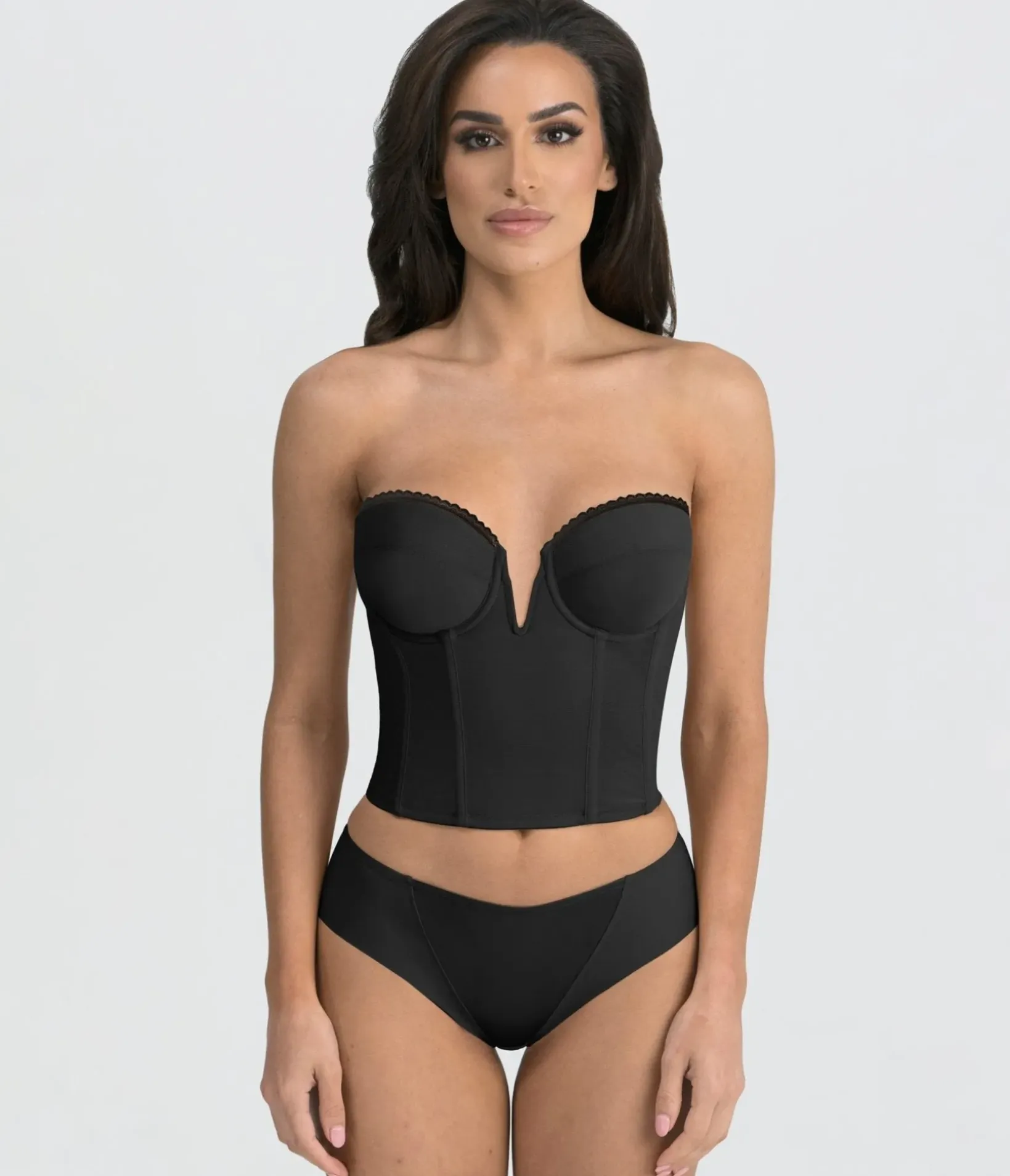 Unique Vintage Special Occasion|Prom Accessories>Black V-Wire Backless Strapless Valerie Bridal Bra