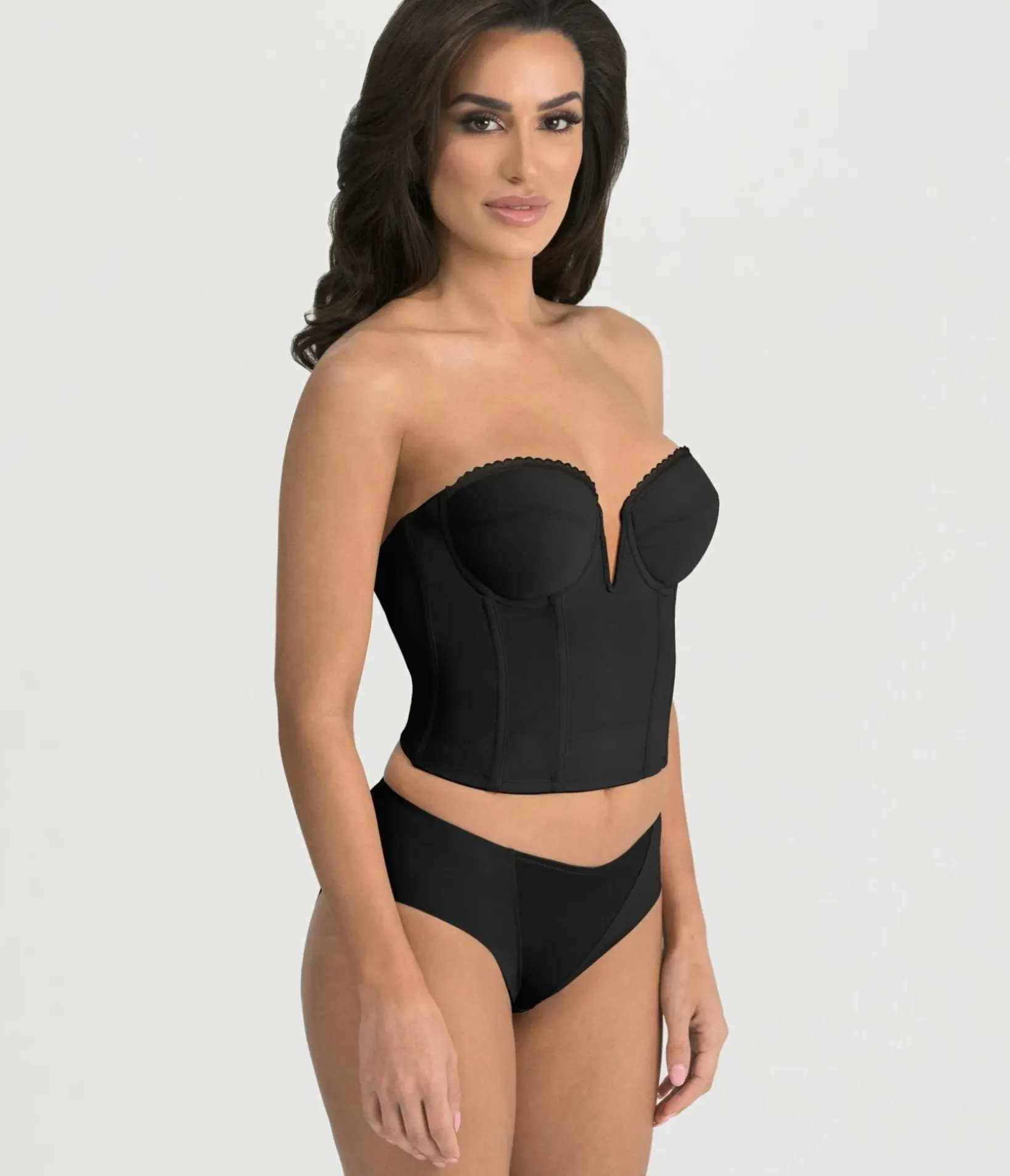 Unique Vintage Special Occasion|Prom Accessories>Black V-Wire Backless Strapless Valerie Bridal Bra