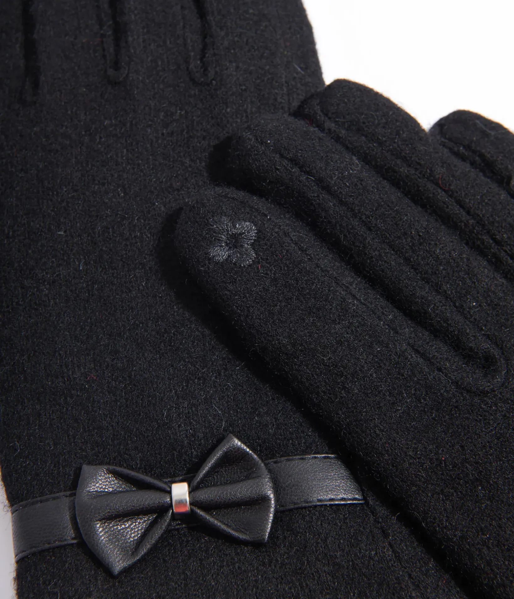 Unique Vintage Gloves & Scarves>Black Wool Texting Gloves
