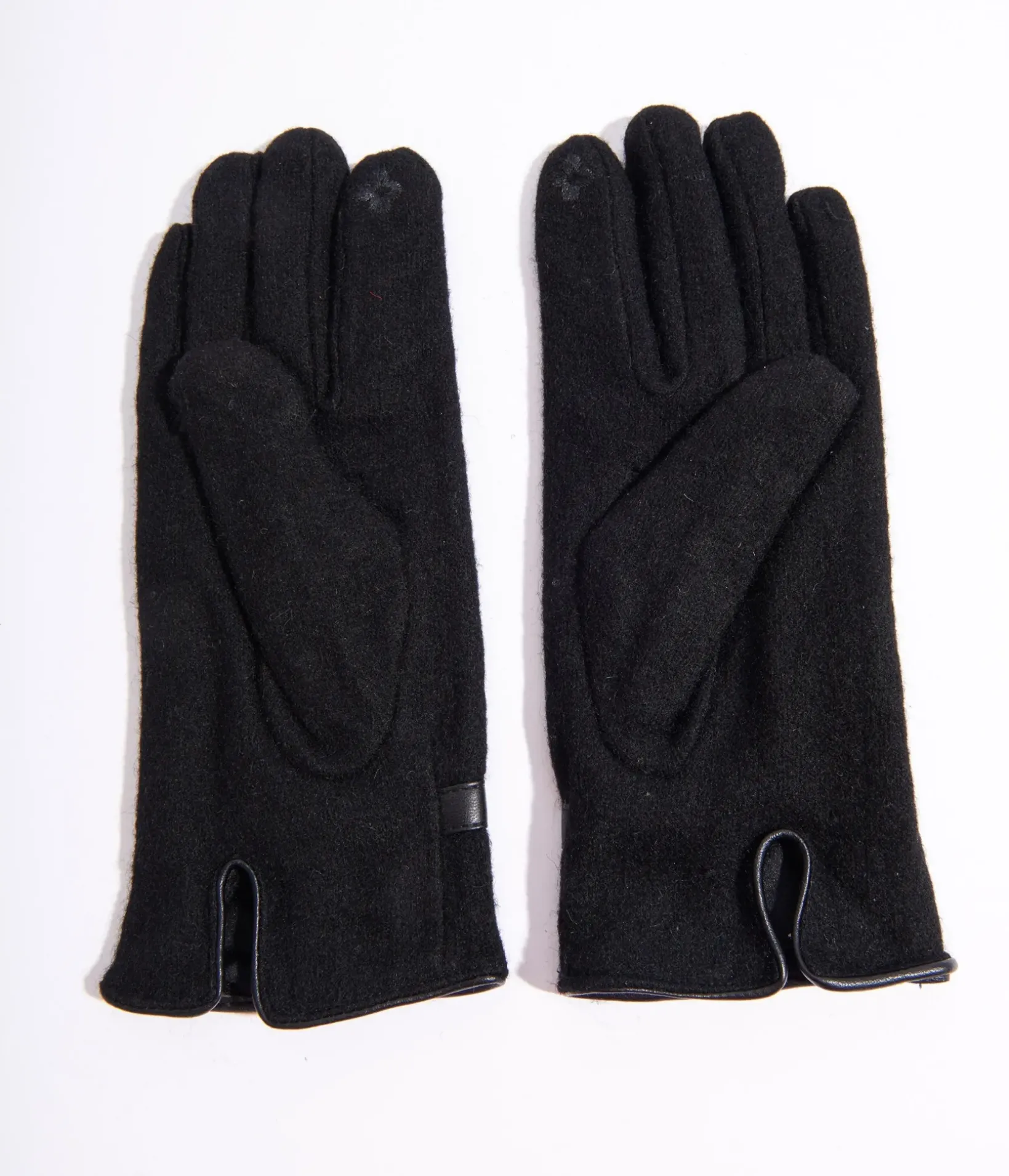 Unique Vintage Gloves & Scarves>Black Wool Texting Gloves