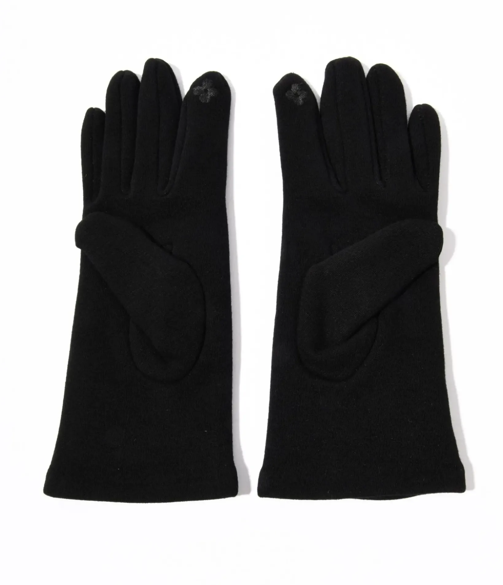 Unique Vintage Gloves & Scarves>Black Wrist Length Buttons Texting Gloves