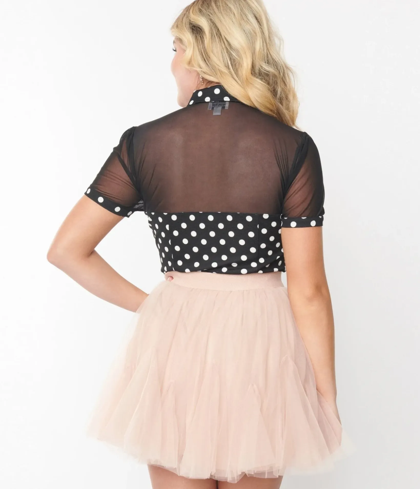 Unique Vintage Skirts|All Things Pink>Blush Pink Pleated Tulle Skirt