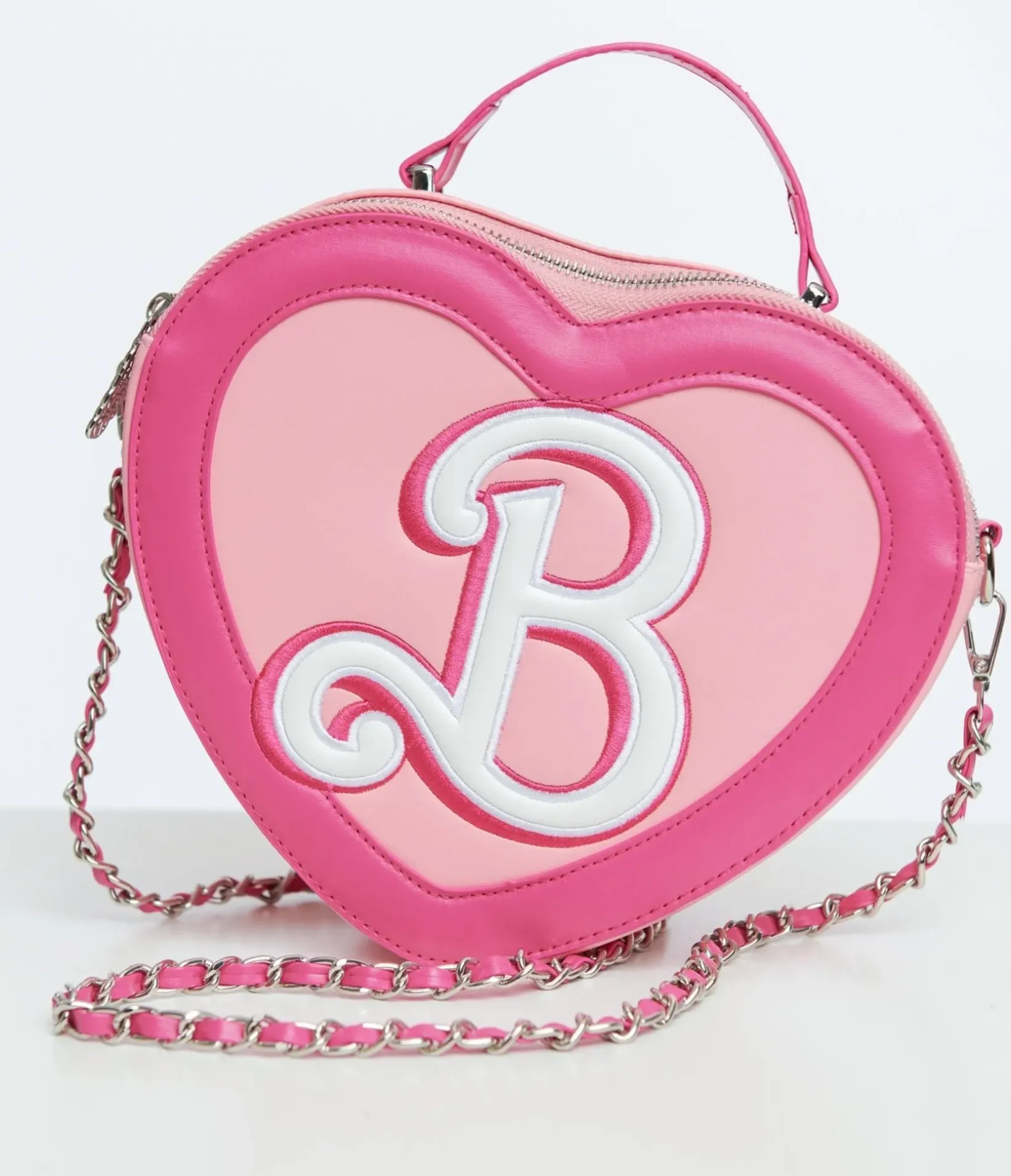 Unique Vintage All Things Pink|Novelty Bags>Cakeworthy Pink Barbie "B" Crossbody Bag