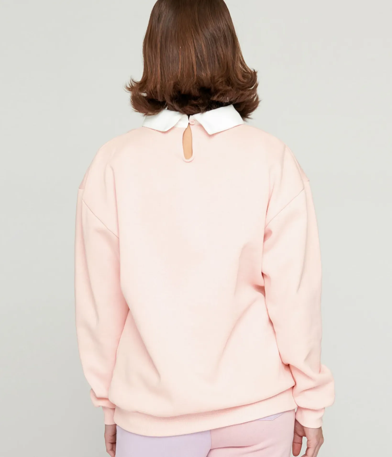 Unique Vintage Graphic Tees|All Things Pink>Cakeworthy Pink Minnie Mouse Comic Collared Sweatshirt