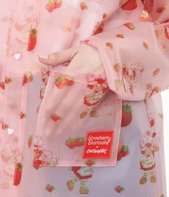 Unique Vintage Coats & Jackets|All Things Pink>Cakeworthy Pink & Red Strawberry Shortcake Rain Jacket