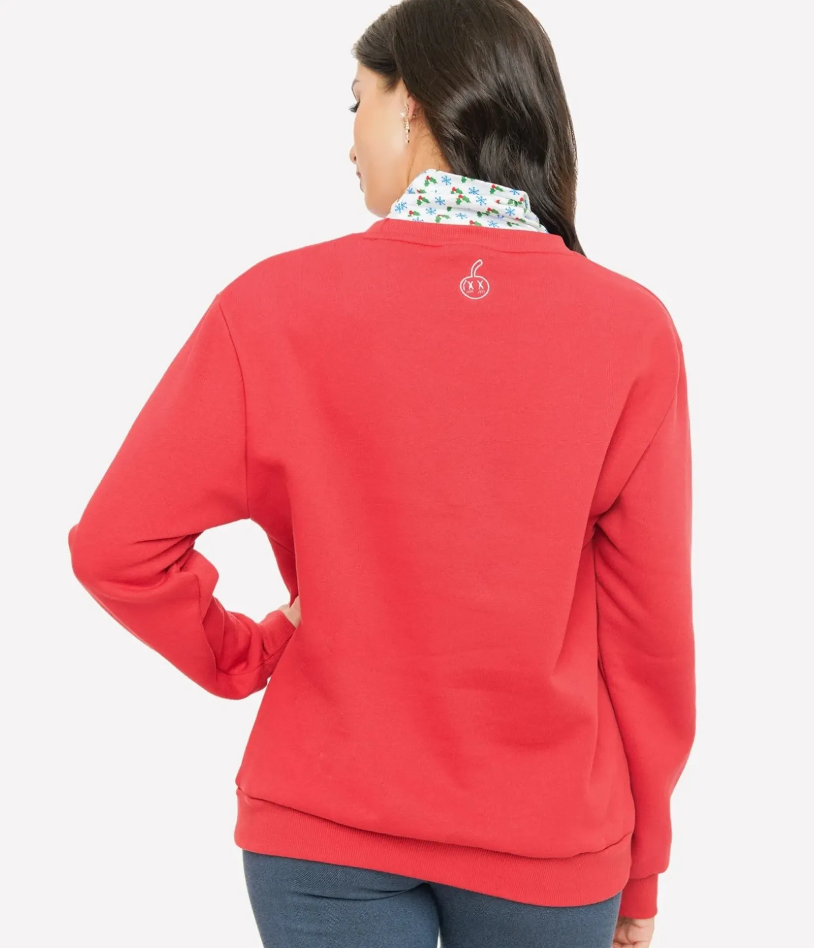 Unique Vintage Sweaters & Cardigans|Sweaters & Cardigans>Cakeworthy Red Mickey & Minnie Seasons Greetings Sweatshirt