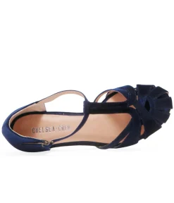 Unique Vintage Heels|T-Straps>Chelsea Crew 1920s Navy Velvet T-Strap Sergi Heels