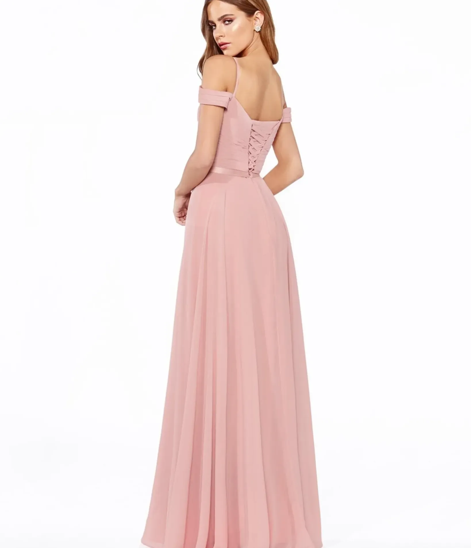 Unique Vintage Special Occasion|Prom Dresses>Cinderella Divine Dusty Rose Chiffon Prom Gown