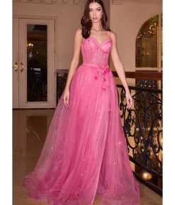 Unique Vintage Special Occasion|Prom Dresses>Cinderella Divine Fuchsia Sparkle Prom Gown