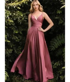 Unique Vintage Special Occasion|Prom Dresses>Cinderella Divine Mauve Rose Sweetheart Satin Enchanted Bridesmaid Dress