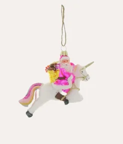 Unique Vintage Gifts For The Home>Cody Foster Magical Santa & Unicorn Ornament