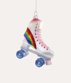 Unique Vintage Gifts For The Home>Cody Foster Silver & Rainbow Roller Skate Ornament