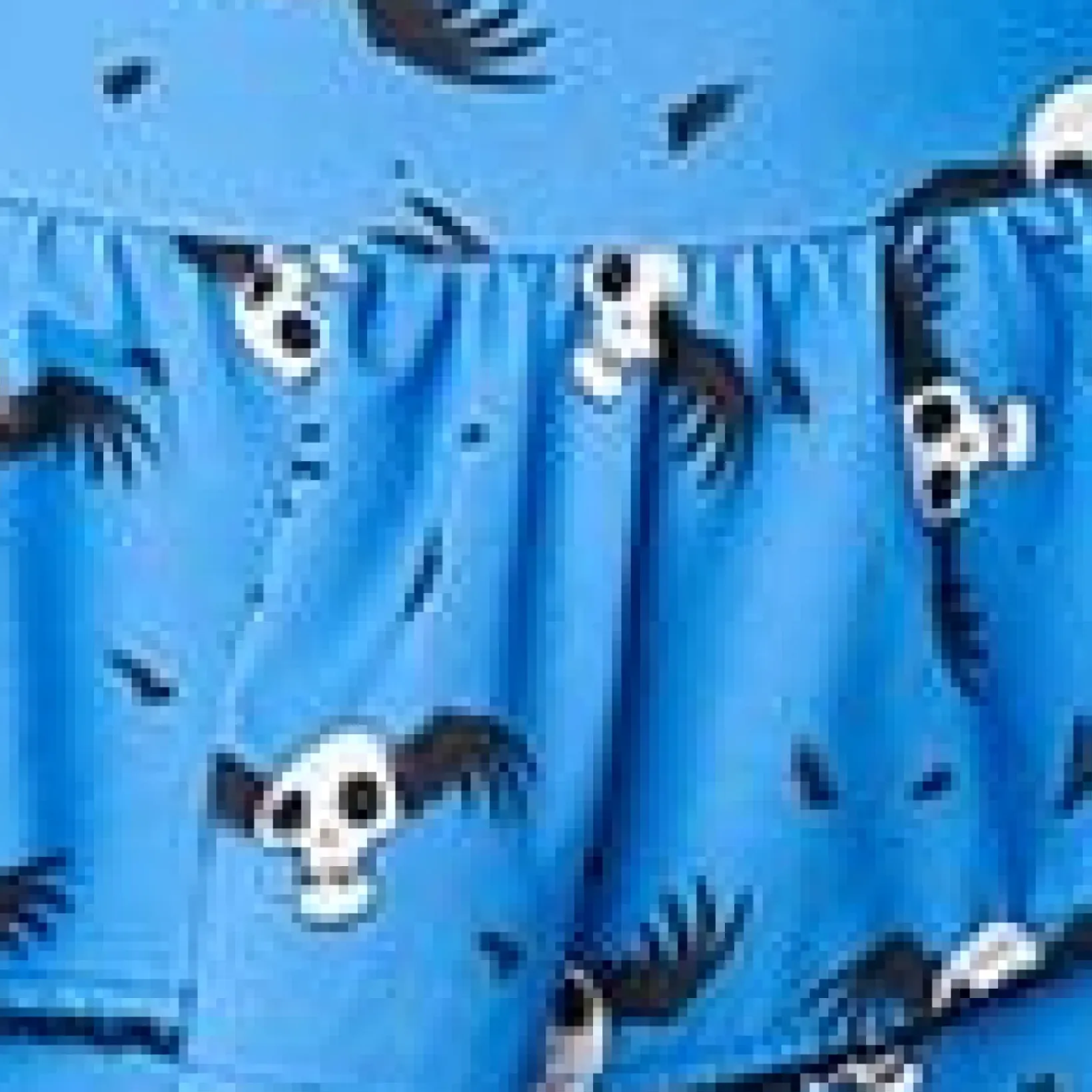 Unique Vintage Swim Bottoms|Two Piece Swim>Corpse Bride x Blue & Flying Skulls Ruffle Swim Bottom
