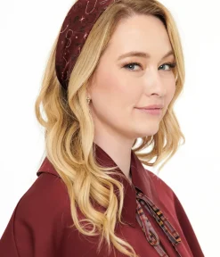 Unique Vintage Hair Scarves>Disney Hocus Pocus Collection by Burgundy Hocus Pocus Hair Scarf