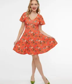 Unique Vintage Fit & Flare|Everyday Dresses>Disney Holiday Collection by Mickey Christmas Fit & Flare Dress