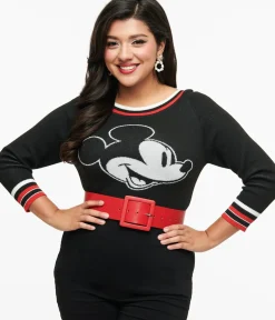Unique Vintage Sweaters & Cardigans|All Things Black>Disney Mickey & Friends Collection by Classic Mickey Sweater