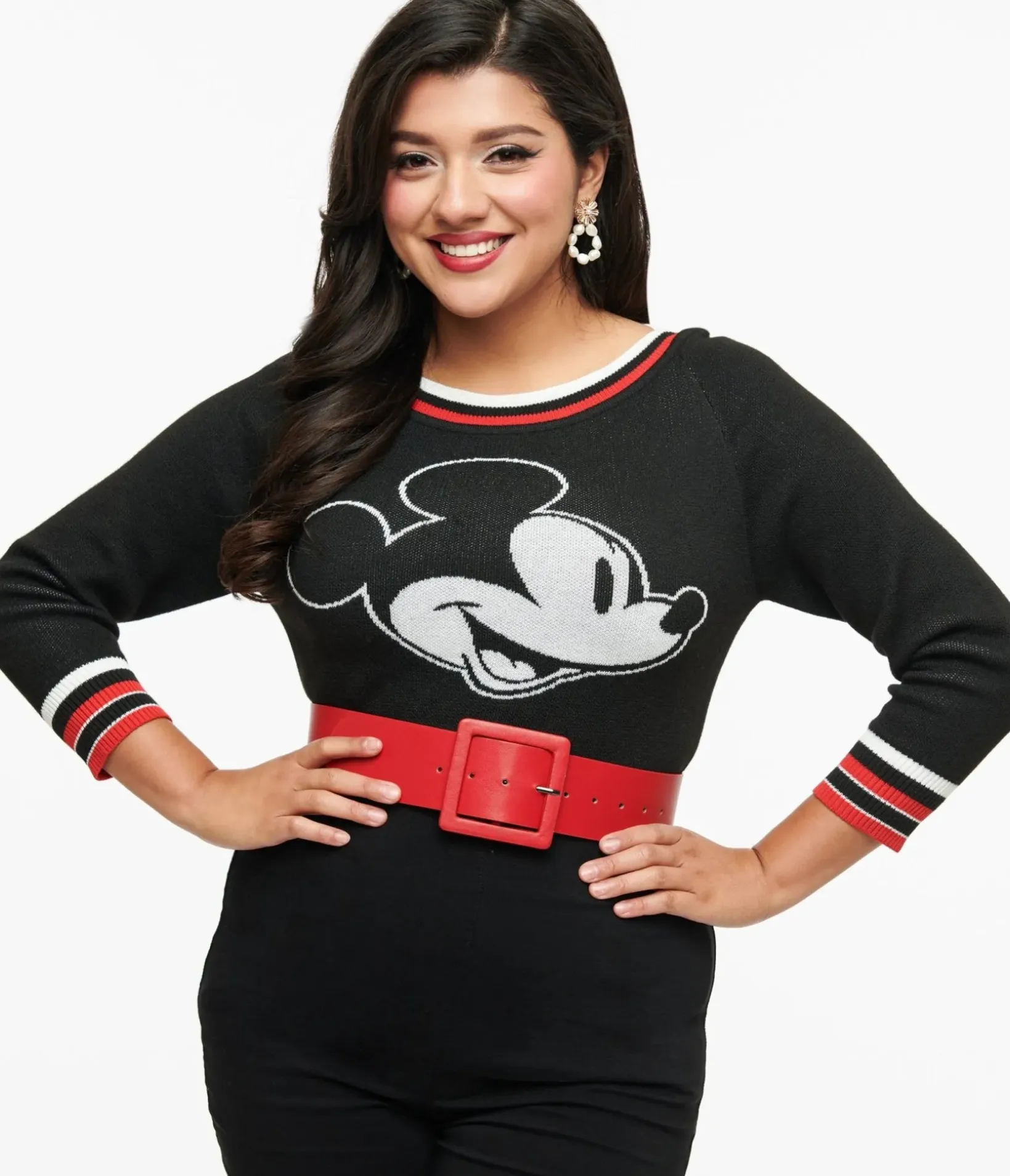 Unique Vintage Sweaters & Cardigans|All Things Black>Disney Mickey & Friends Collection by Classic Mickey Sweater