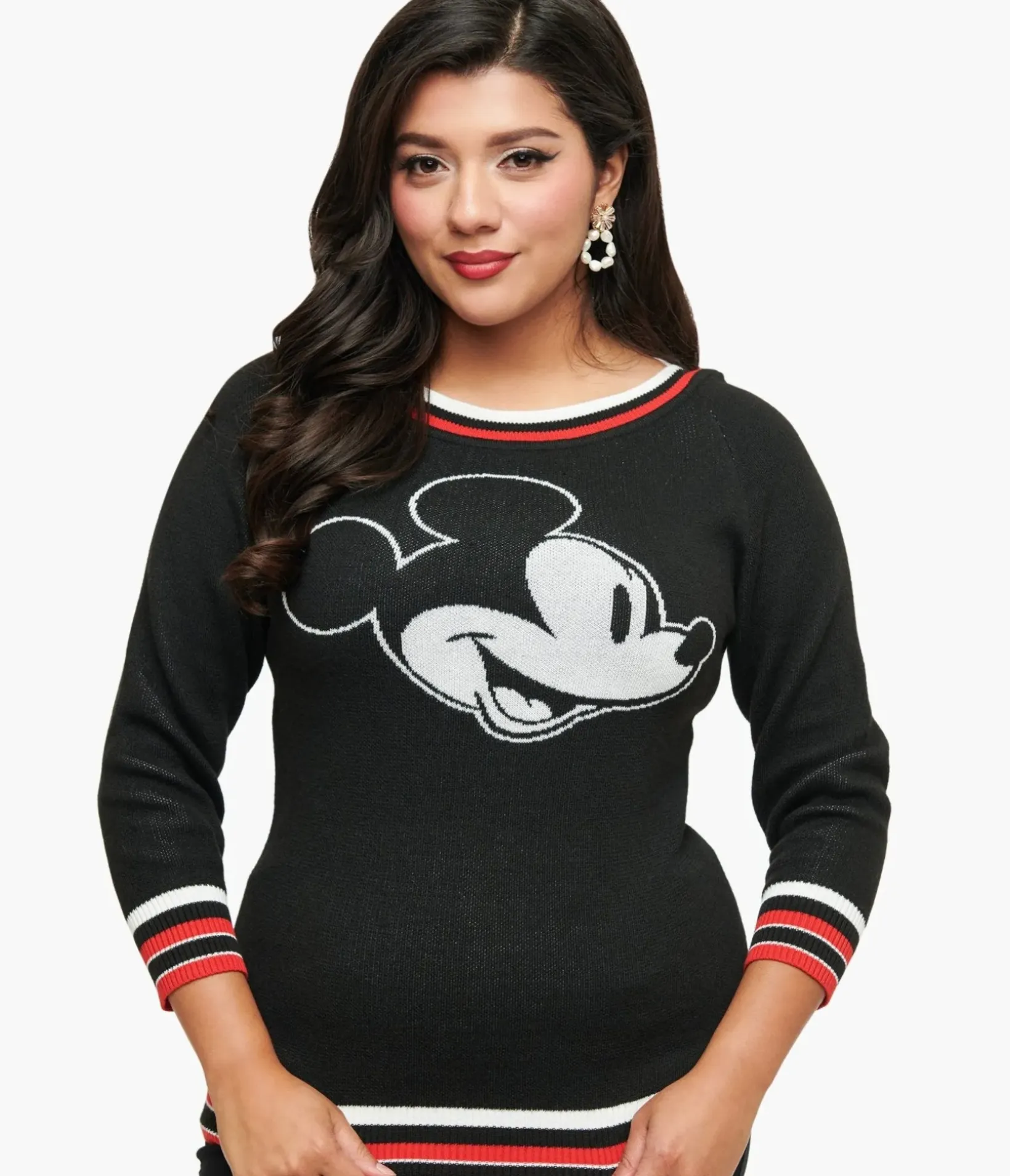 Unique Vintage Sweaters & Cardigans|All Things Black>Disney Mickey & Friends Collection by Classic Mickey Sweater