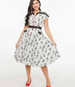 Unique Vintage Swing|Pocket Dresses>Disney Mickey & Friends Collection by Mickey Mouse Hedda Swing Dress
