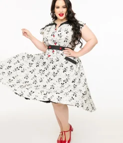 Unique Vintage Swing|Pocket Dresses>Disney Mickey & Friends Collection by Plus Size Mickey Mouse Hedda Swing Dress