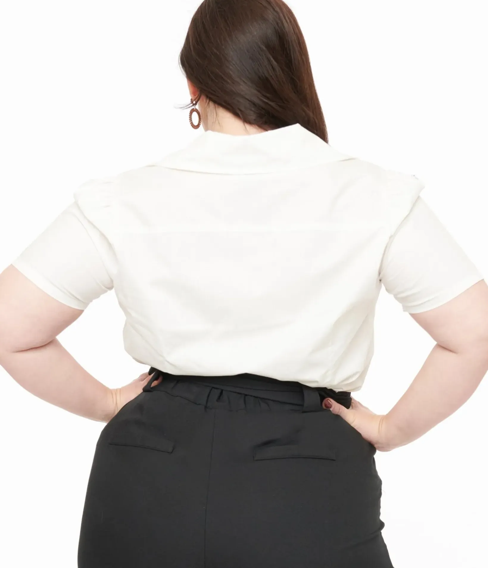 Unique Vintage Blouses|Blouses>Disney Mickey & Friends Collection by Plus Size Red Pin Dot Mickey Mouse Silhouette Cotton Blouse