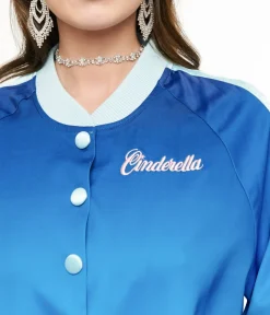 Unique Vintage Coats & Jackets|Disney Bounding>Disney Princess collection by Cinderella Blue Ombre Long Sleeve Bomber Jacket