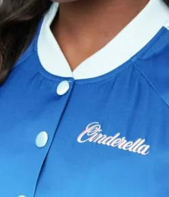 Unique Vintage Jackets|Coats & Jackets>Disney Princess collection by Plus Size Cinderella Blue Ombre Long Sleeve Bomber Jacket