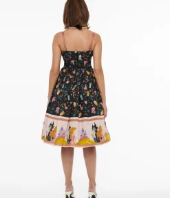 Unique Vintage Swing|Everyday Dresses>Disney Princess collection by Sleeping Beauty Print Swing Dress