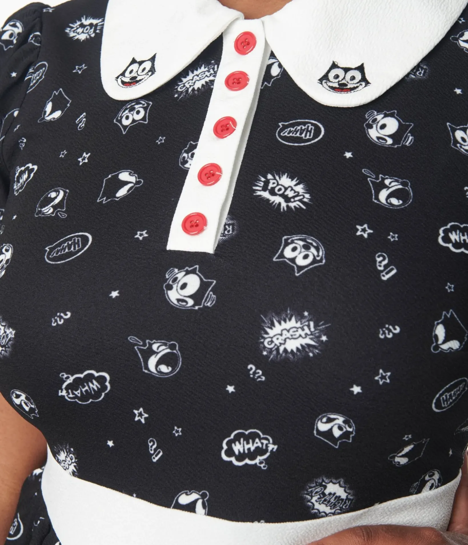 Unique Vintage Fit & Flare|Pocket Dresses>Felix the Cat x Felix Comic Flare Dress