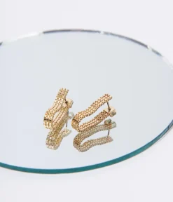 Unique Vintage Special Occasion|Prom Accessories>Gold Box Chain Earrings