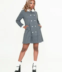 Unique Vintage Jackets|Coats & Jackets>Grey & White Wednesday Coat