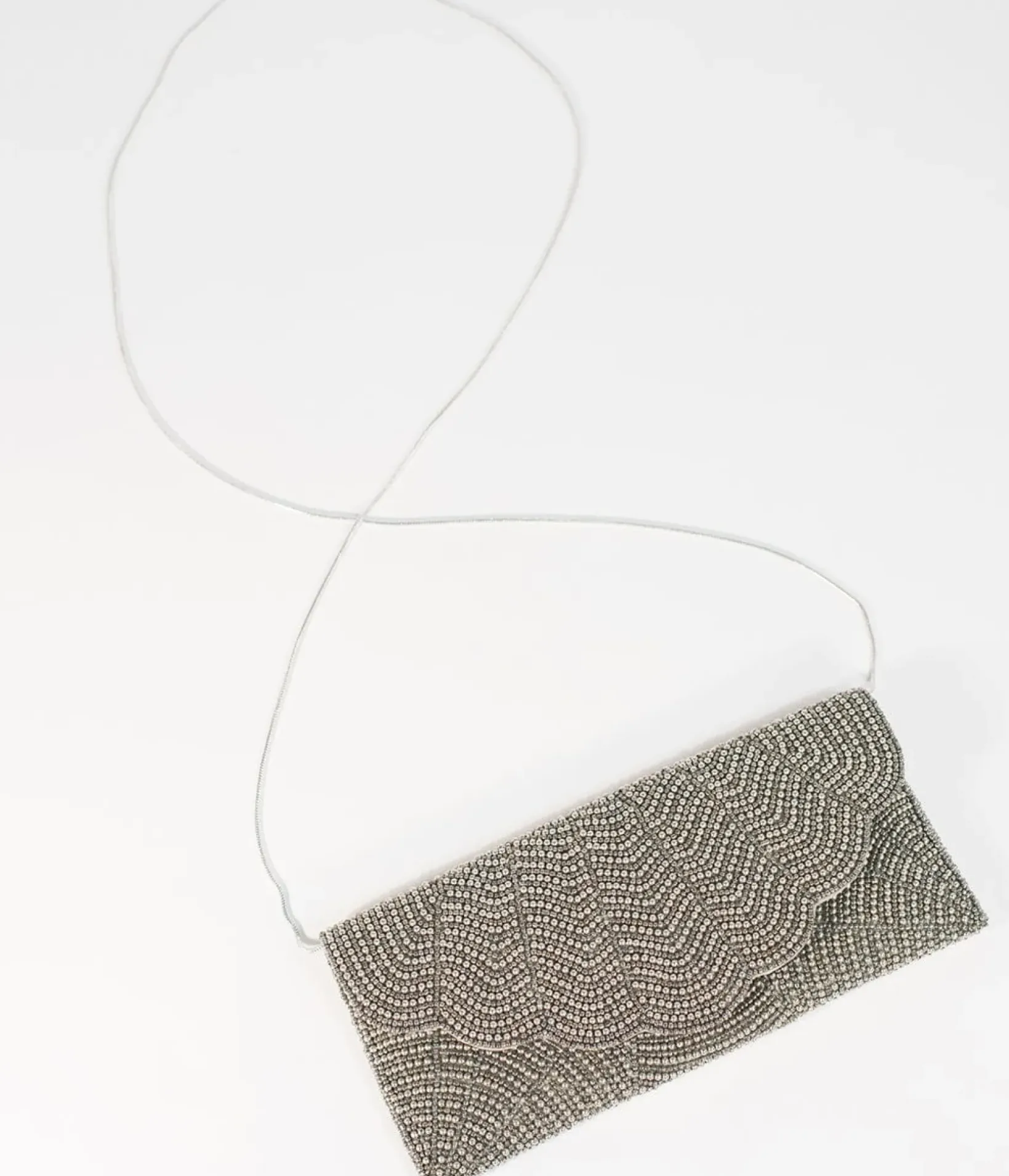 Unique Vintage Special Occasion|Prom Accessories>Gunmetal & Silver Beaded Envelope Clutch