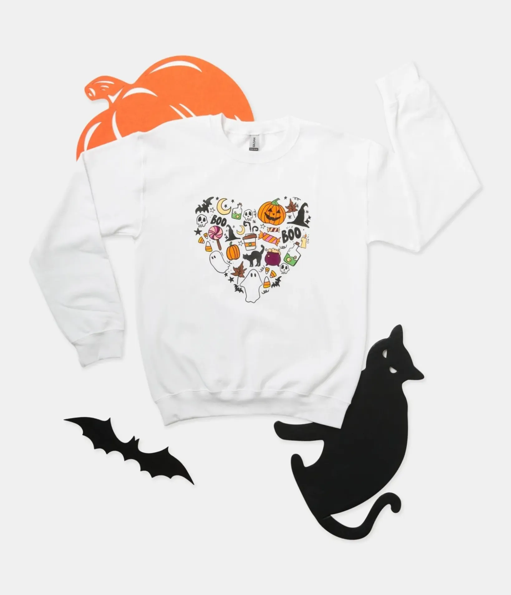 Unique Vintage Graphic Tees|Halloween>Halloween Heart Unisex Graphic Sweatshirt
